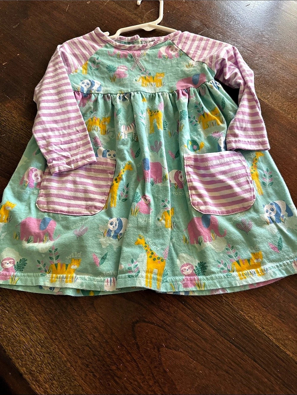 goodlad Girls Animal Print Dress Green & Pink Size 2T